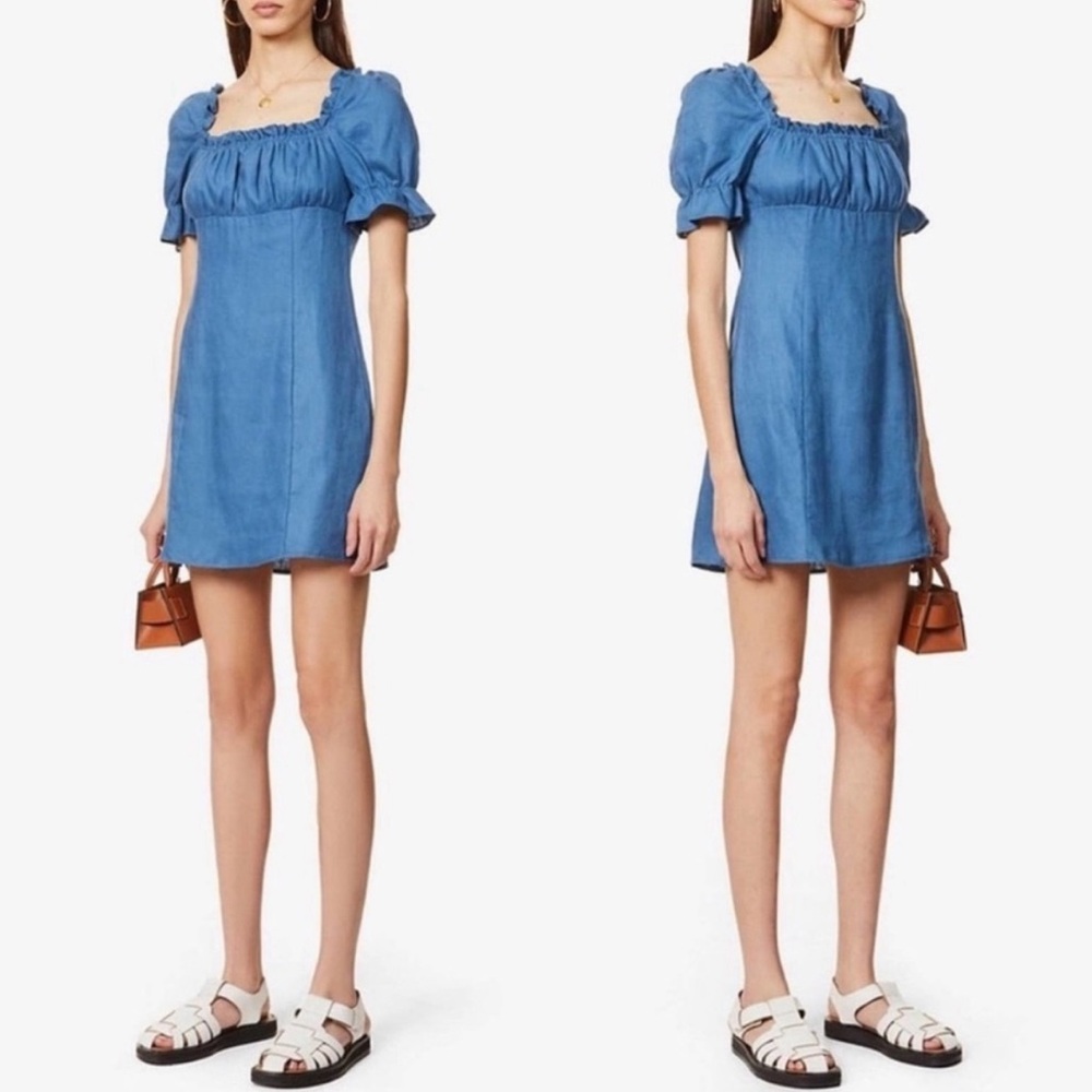 Reformation Robles linen mini dress